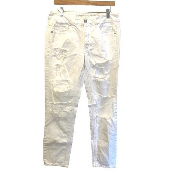 American Eagle Outfitters‎ Womens Tomgirl Button-Fly Straight-Leg Jeans Size 6 - Picture 2 of 12
